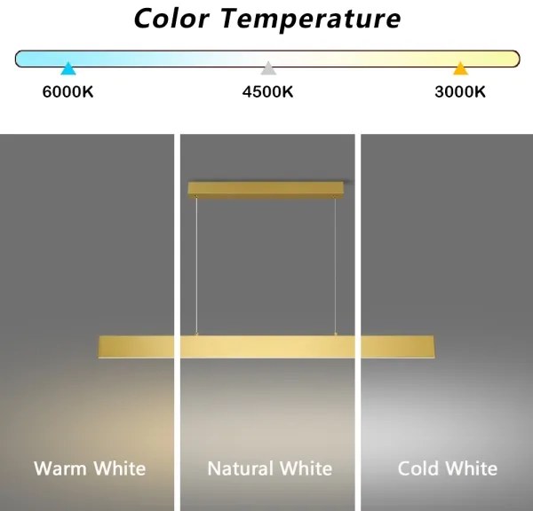 Brilagi - LED Dimmelhető csillár zsinóron SLIMLINE LED/40W/230V 3000-6000K arany + távirányító