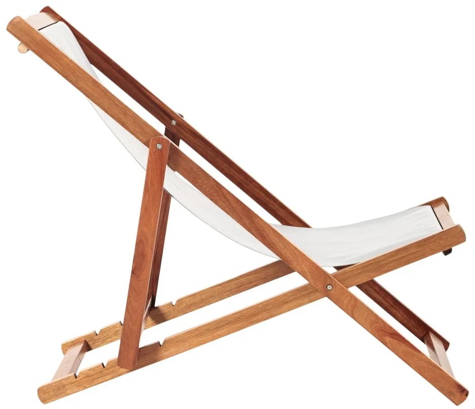 Bézs-sötét natúr színű tömörfa kerti napozóágy Dionysus – Bonami Essentials