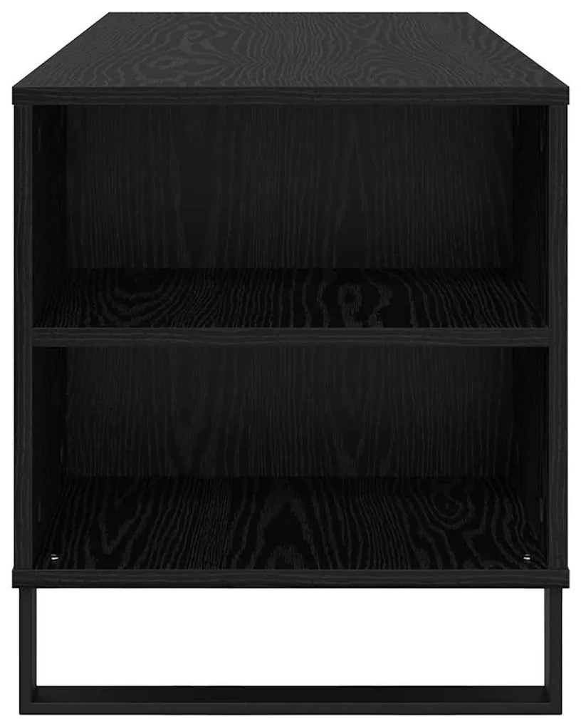 vidaXL Dohányzóasztal Fekete tölgy 102 x 44,5 x 50 cm Faanyag