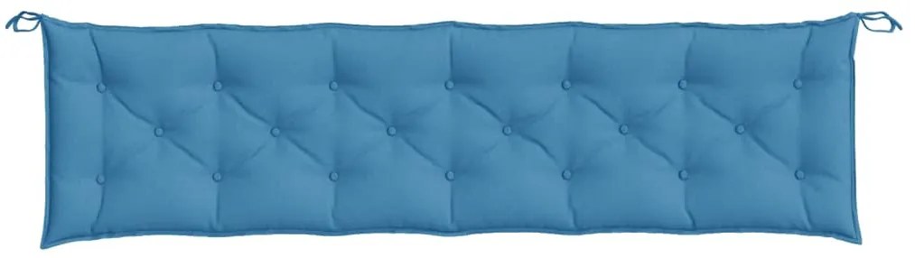 2 db melange kék szövet kerti padpárna 200 x 50 x 7 cm