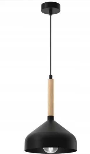 Ewilight Mennyezeti lámpa függeszték lámpabúra Dallas E27 fekete