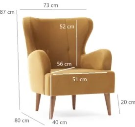 NEKO füles fotel aranyszínű