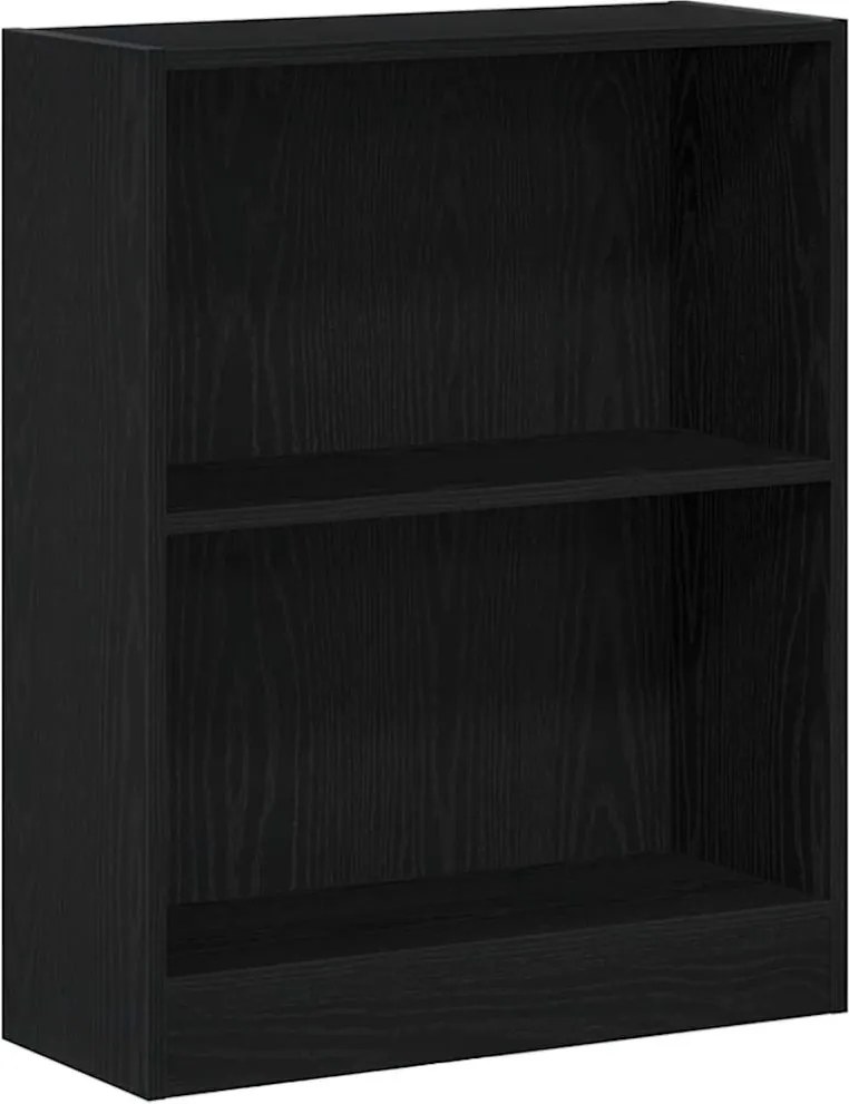 vidaXL Könyvespolc Fekete tölgy 60 x 24 x 76 cm Faanyag