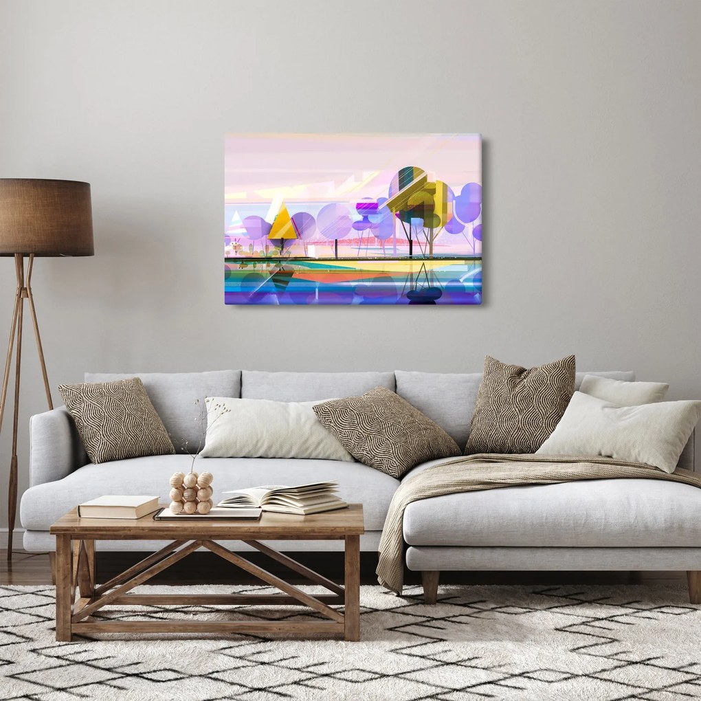 Kép - absztrakció, táj (90x60 cm)