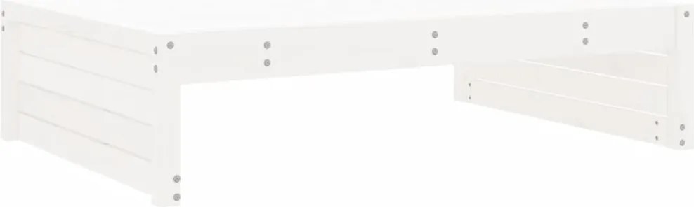 vidaXL fehér tömör fenyőfa kerti lábzsámoly párnával 120x80 cm