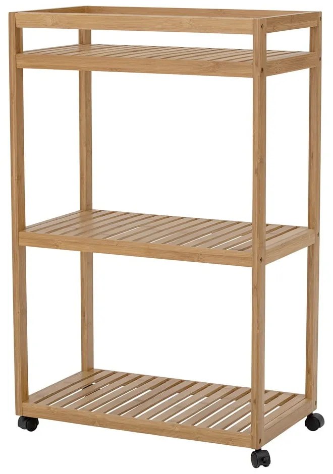 Bambusz gurulós polcos állvány 55x85 cm Aden - Bloomingville