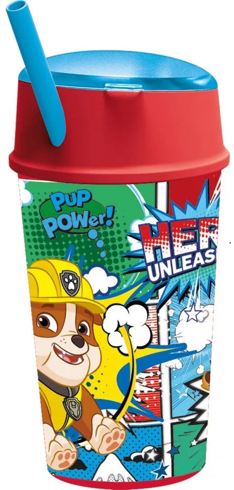 Mancs Őrjárat Comic üdítő- és snack tartó pohár 400 ml
