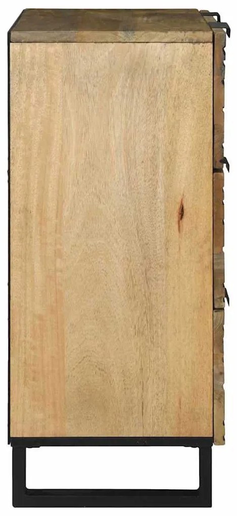 Oldalszekrények 2 pcs Barna 60 x 33.5 x 75 cm tömör mangófa