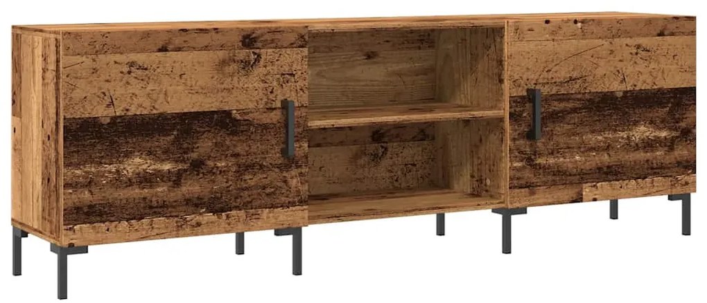 antik fa színű szerelt fa TV-szekrény 150 x 30 x 50 cm