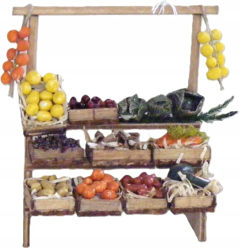 Gyümölcs- és zöldségtároló betlehemhez- 14cm magas