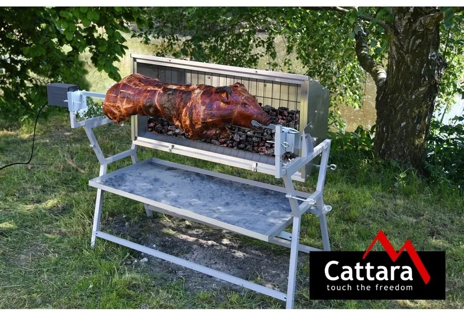 Cattara faszén grill elektromos rosttal Piglet, 138 x 96 x 62 cm