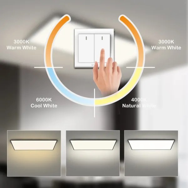 Brilagi - LED mennyezeti lámpa. SLIMFRAME LED/80W/230V 120x60 cm 3000/4000/6000K fekete