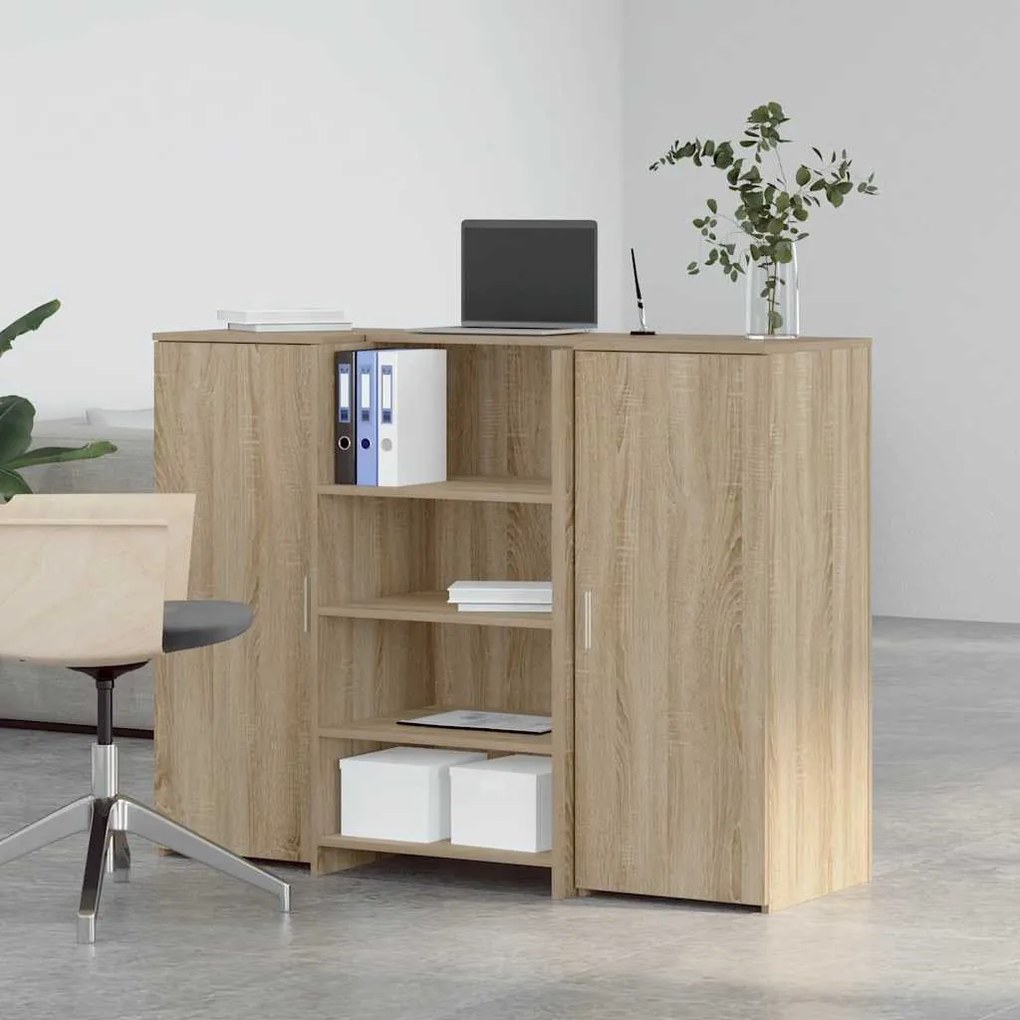 recepciós pult sonoma tölgy 135x50x103,5 cm szerelt fa