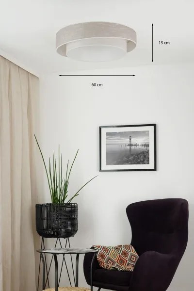 Brilagi - LED dimmelhető lámpatest DOVER SHINE LED/24W/230V szürke/krémszínű + távirányító