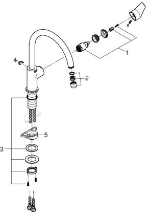 GROHE 31233001 - START mosogató csaptelep, fényes króm