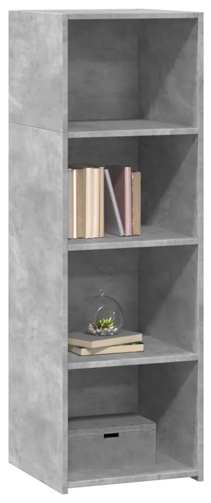 betonszürke szerelt fa magasszekrény 40 x 41 x 124 cm