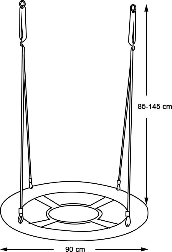 Fészekhinta-90 cm-es-piros-sátor nélkül