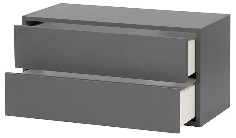 Boxie 2 fiókos fali szekrény 40x80x37 cm antracit