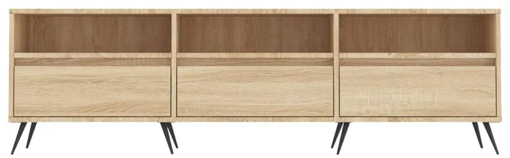 sonoma tölgy színű szerelt fa fali TV-szekrény 150x30x44,5 cm
