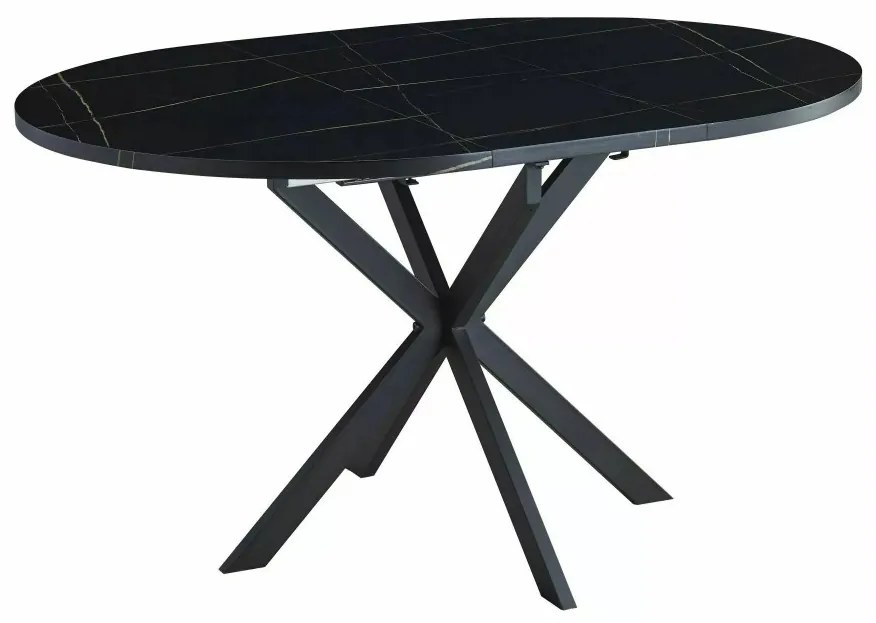 Gaston bővíthető étkezőasztal fekete 100-135cm