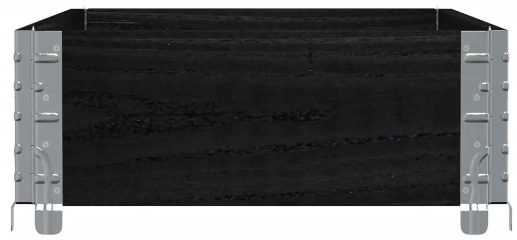 fekete tömör fenyő kerti növénytartó 100 x 50 cm
