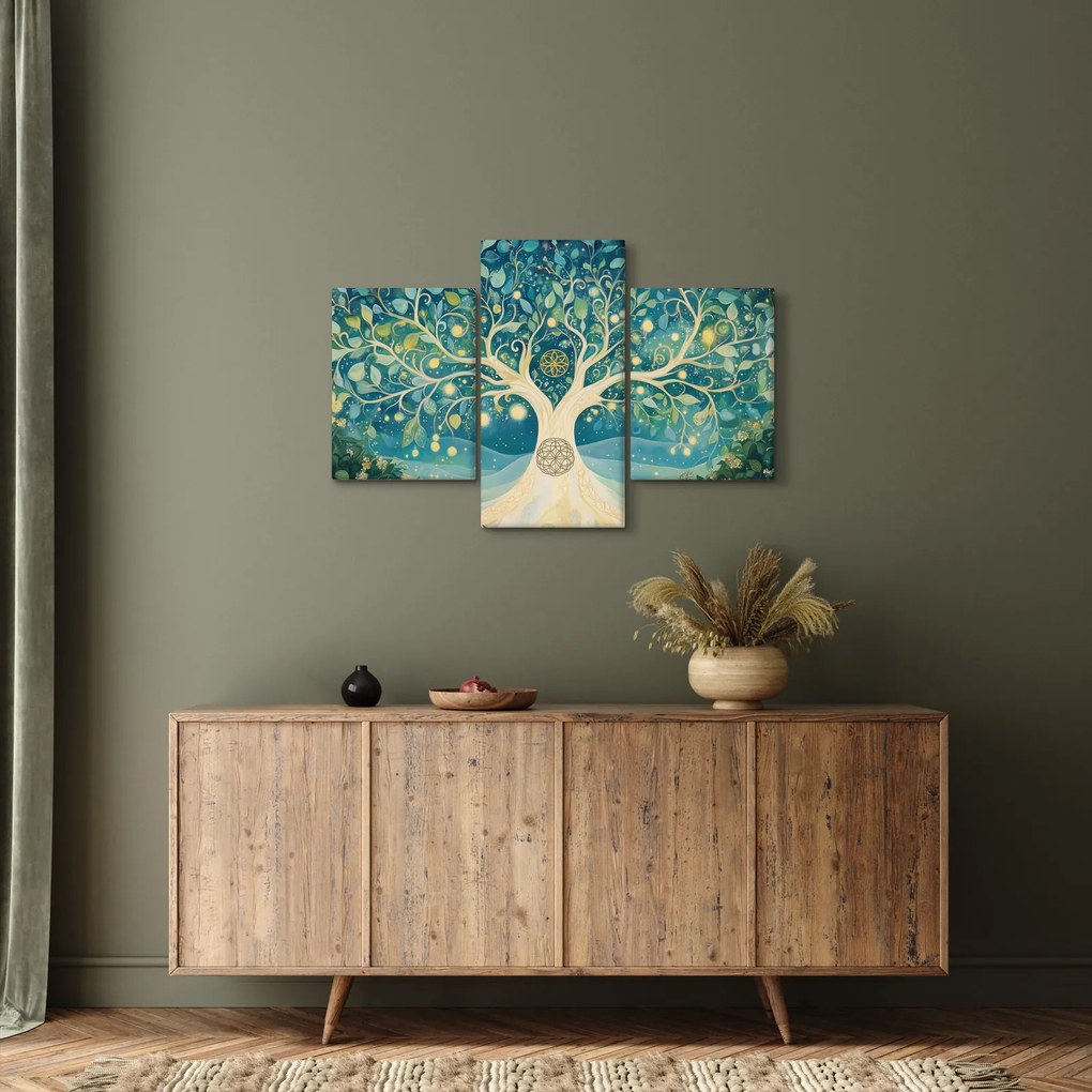Kép – Mágikus fa spirálokkal (90x60 cm)