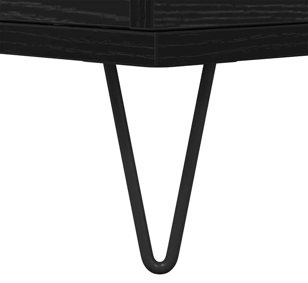 vidaXL Dohányzóasztal Musta tammi 90 x 44.5 x 45 cm Faanyag