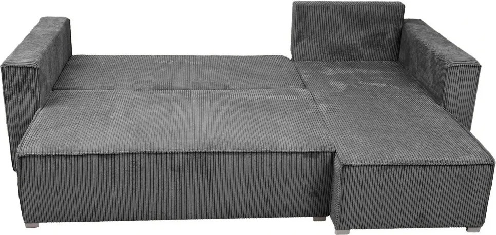 Szürke sarokkanapé SMART COSARO, kétoldalas + 2 párna AJÁNDÉK