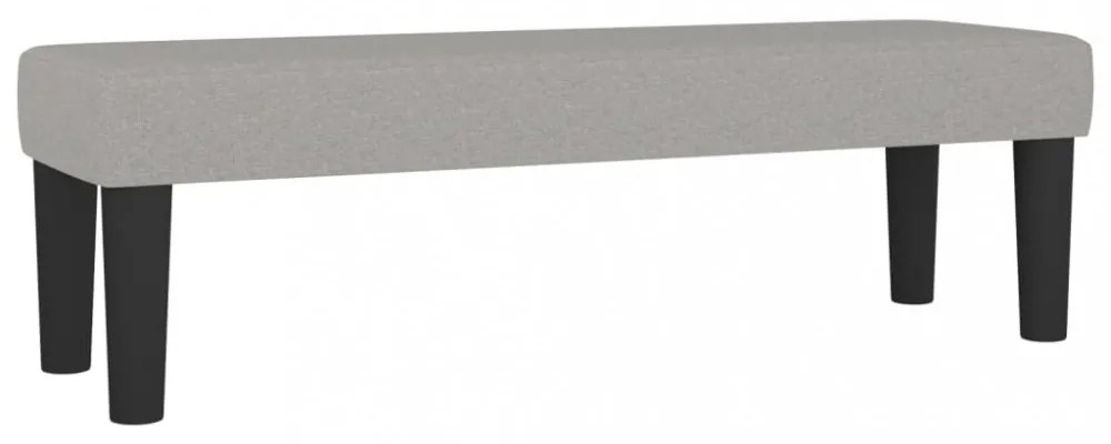 világosszürke szövet pad 100 x 30 x 30 cm