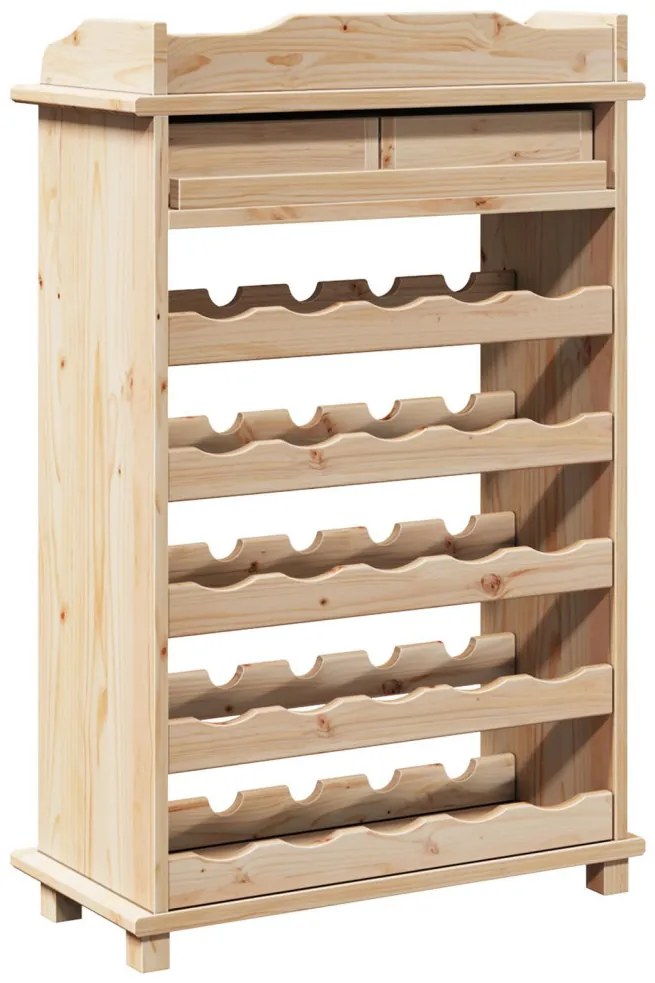 Bor Rack 90x60x30 cm Tömör Fa Fenyő