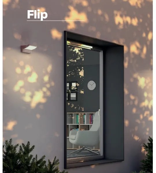 Redo 90716 - LED kültéri fali lámpatest FLIP LED/40W/230V IP54 barna