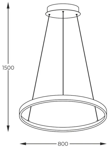 Zuma Line 2023201-GD80 - LED csillár kábellel BRENO LED/36W/230V 3000/4000/6000K