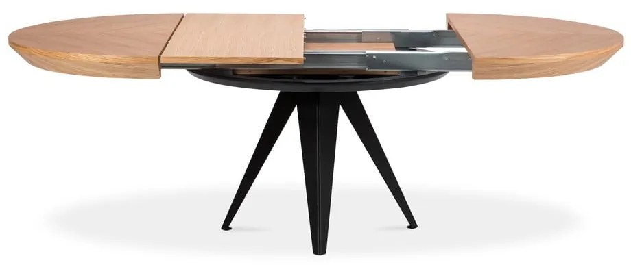 Magnus bővíthető étkezőasztal fekete fémlábakkal, ø 120 cm - Windsor & Co Sofas