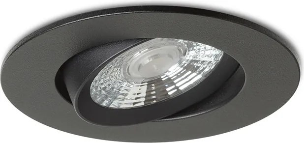 RENDL NEFRIT DIMM süllyesztett lámpa fekete 230V LED 6W 36° 3000K