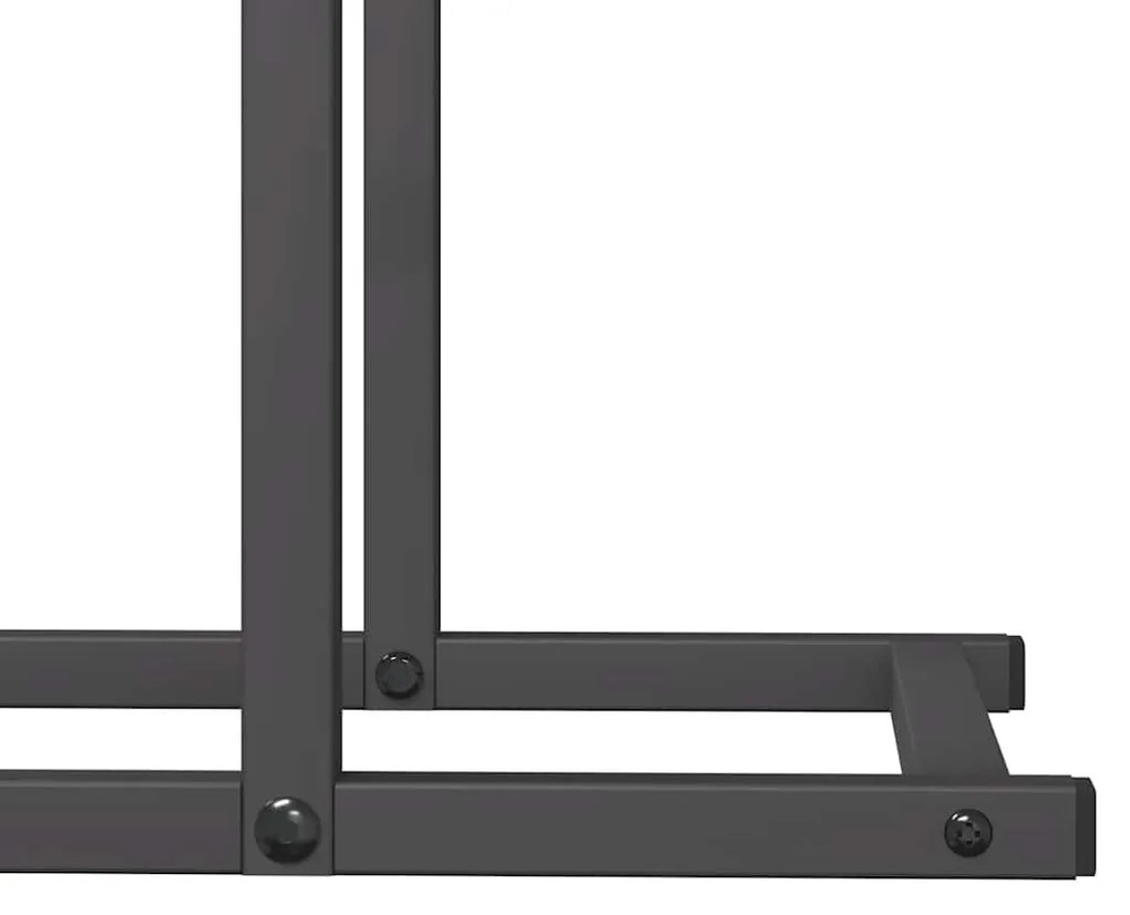 fekete hidegen hengerelt acél tűzifatároló 50x25x60 cm