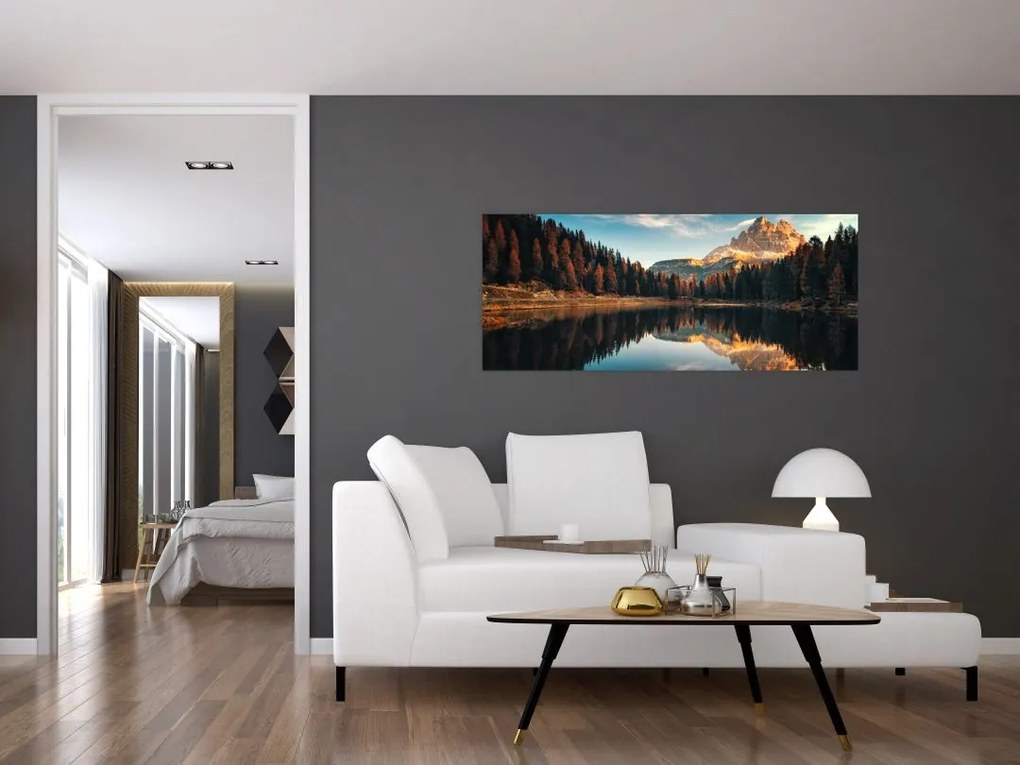Kép - alpesi, olaszország, dolomitok, Antorno (120x50 cm)