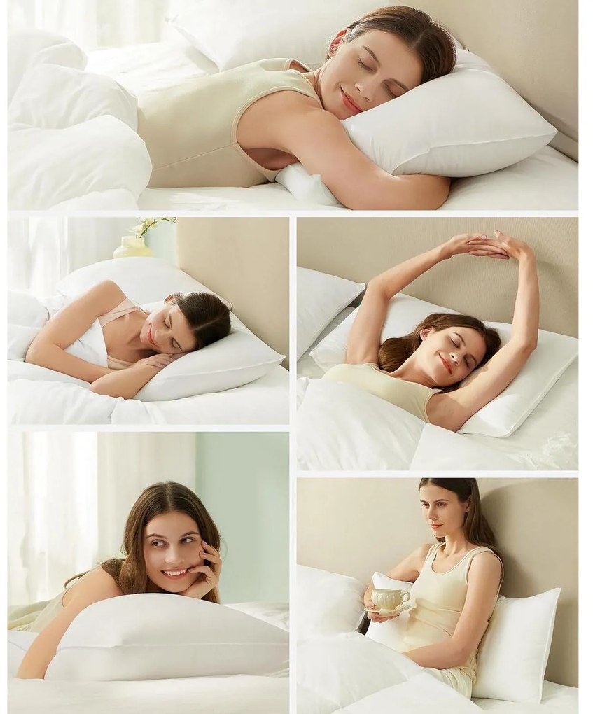 Párna 40 x 80 cm, párna tárolótáskával, felhőfehér