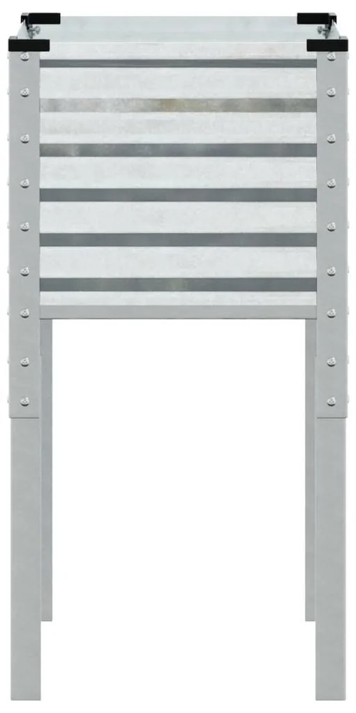 horganyzott acél kerti virágláda 45 x 45 x 88 cm