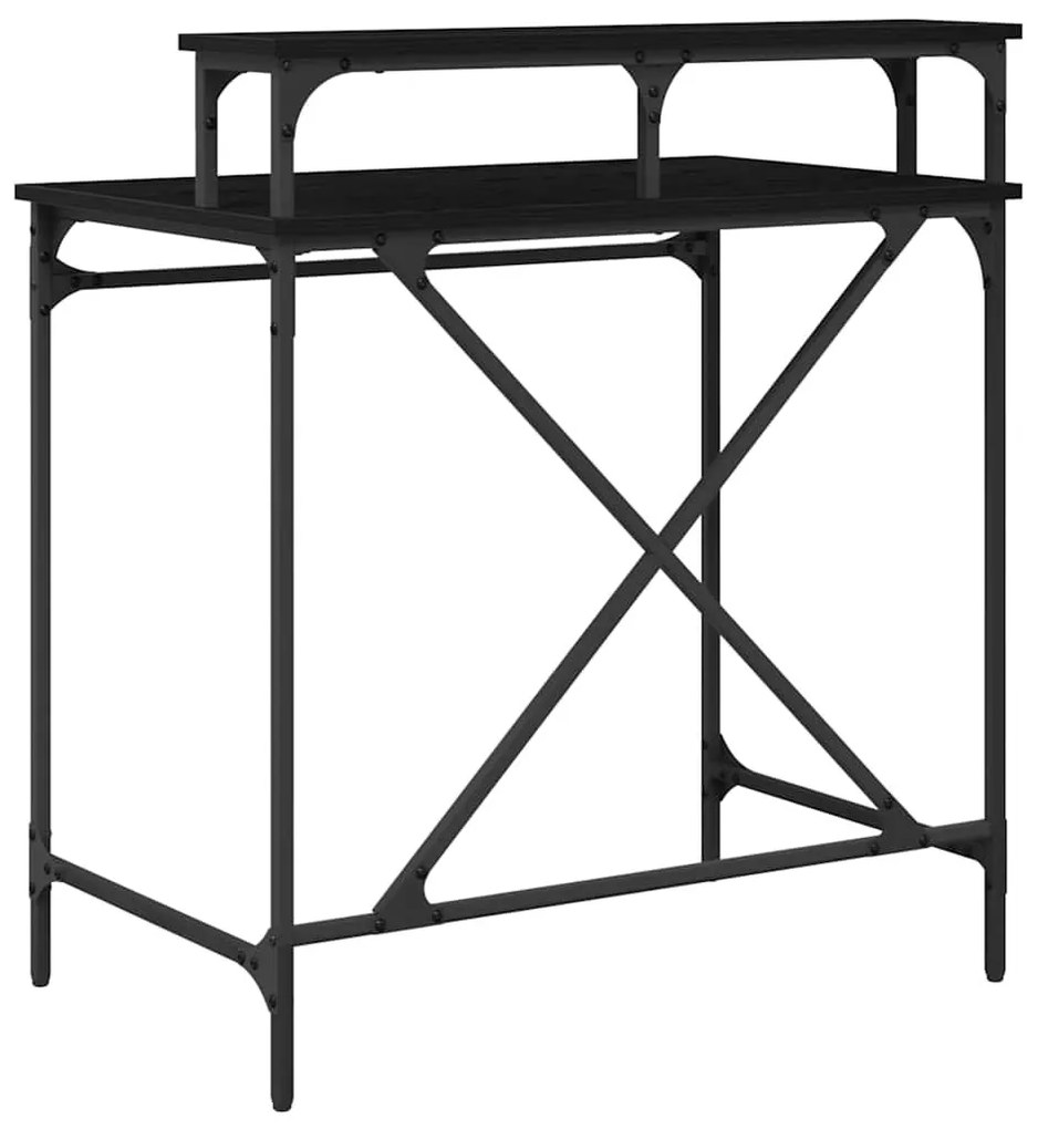 vidaXL Asztal Fekete tölgy 80 x 50 x 90 cm Faanyag