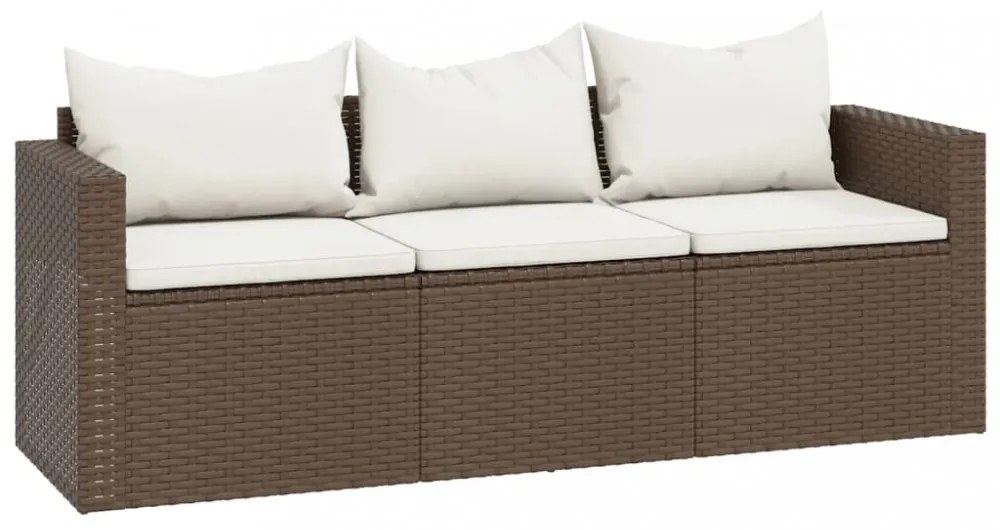 barna polyrattan kerti ülőgarnitúra