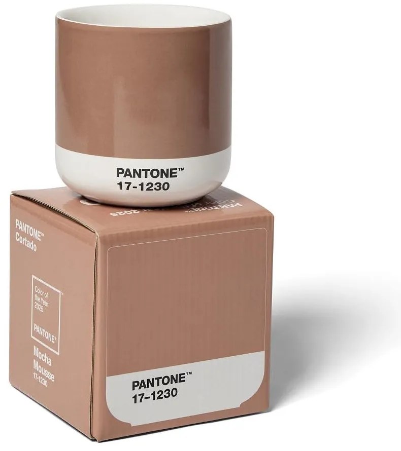 Világosbarna kerámia bögre 175 ml Cortado Mocha Mousse 17-1230 – Pantone