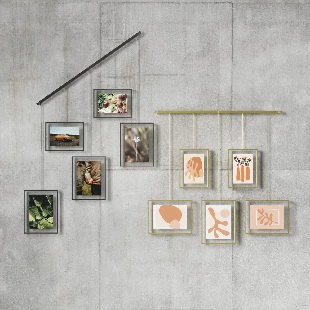 Ezüstszínű fém fali képkeret szett 5 db-os 70x80 cm Exhibit – Umbra