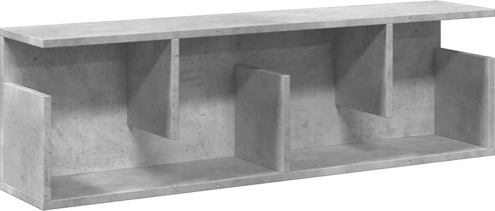 vidaXL betonszürke szerelt fa faliszekrény 100 x 20 x 30 cm