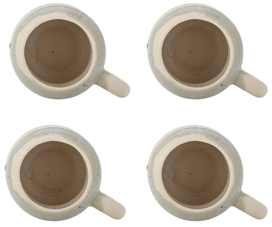 Kék-krémszínű kőedény bögre szett 4 db-os 400 ml Luna – Bloomingville