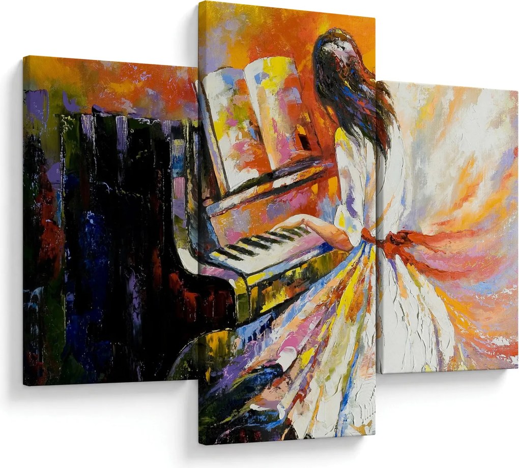 Kép - Egy nő zongorázása (90x60 cm)