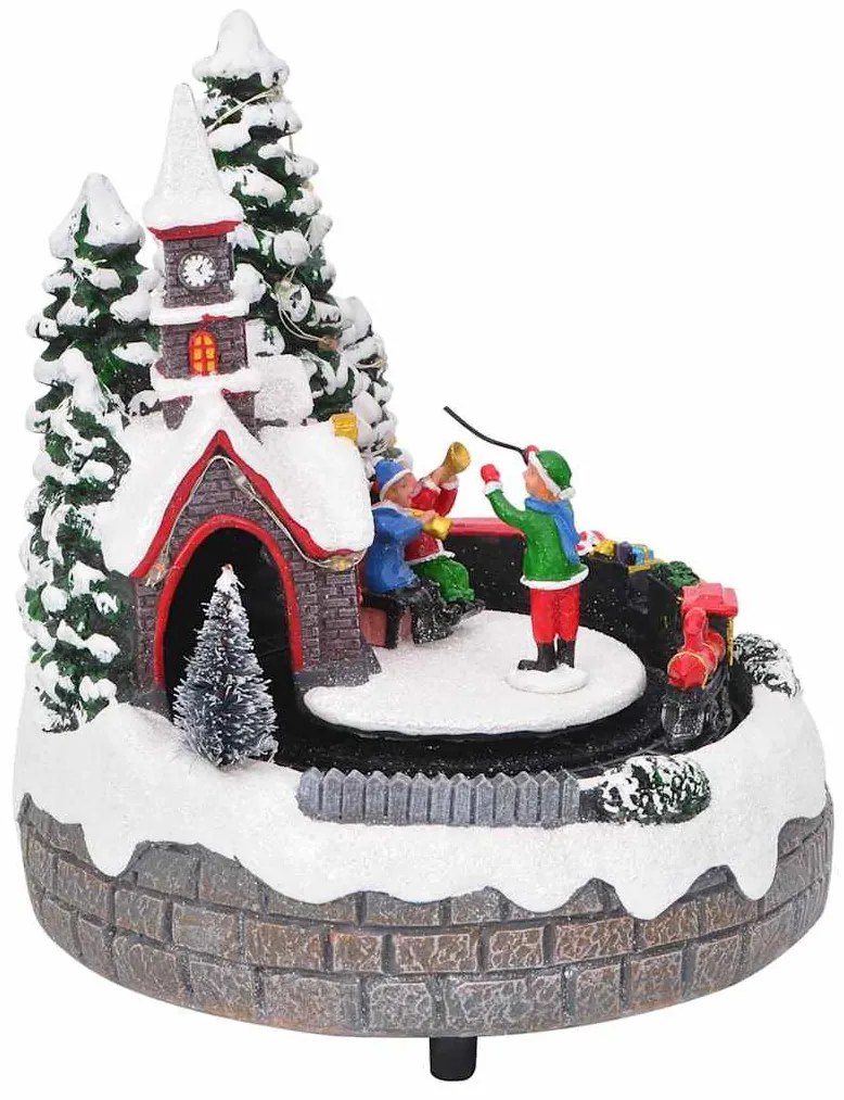 Karácsonyi Asztaldísz Sokszínű 16 x 16 x 19 cm Gyanta