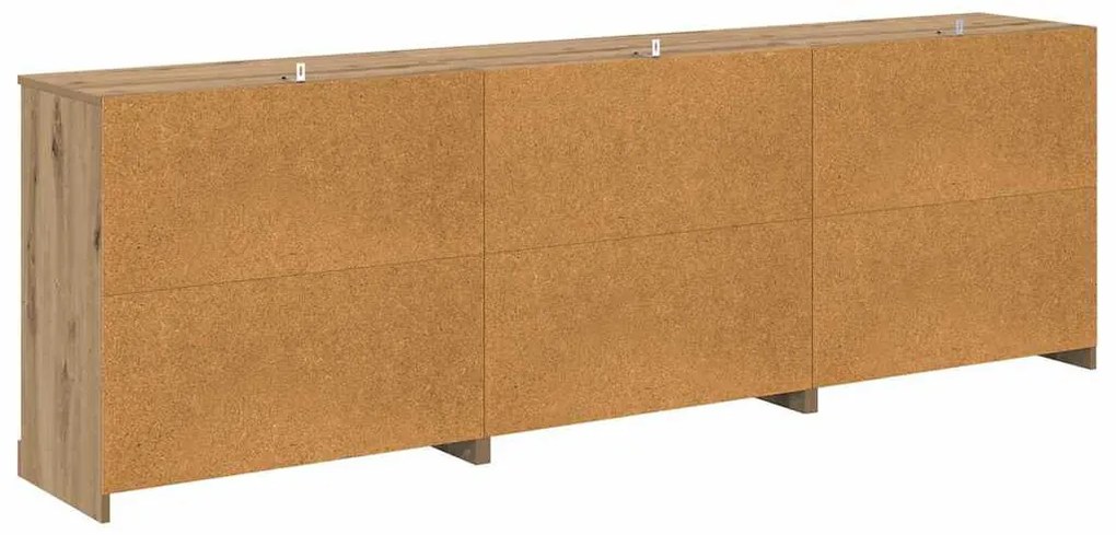 Oldalszekrények 3 pcs Öreg fa 210 x 35,5 x 67,5 cm Faanyag