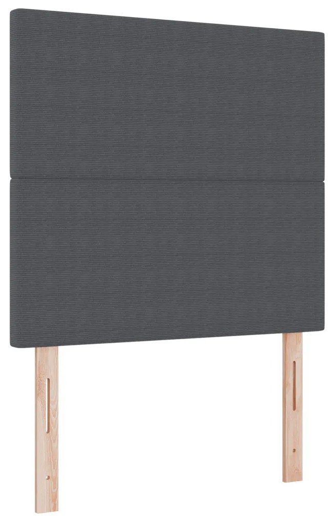 LED Fejtámla Sötétszürke 80 cm Corduroy Ágynemű