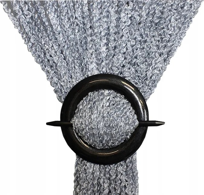 Függöny spagetti göndör bárány mintás függöny 140x180 cm magas szürke