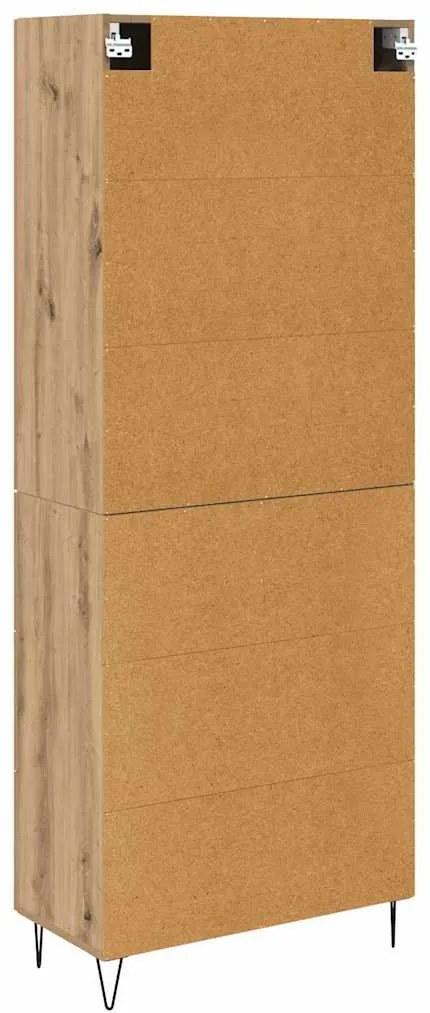 Magasfiú fiókkal 2 pcs Artisan tölgy RÉtegelt fa és üveg